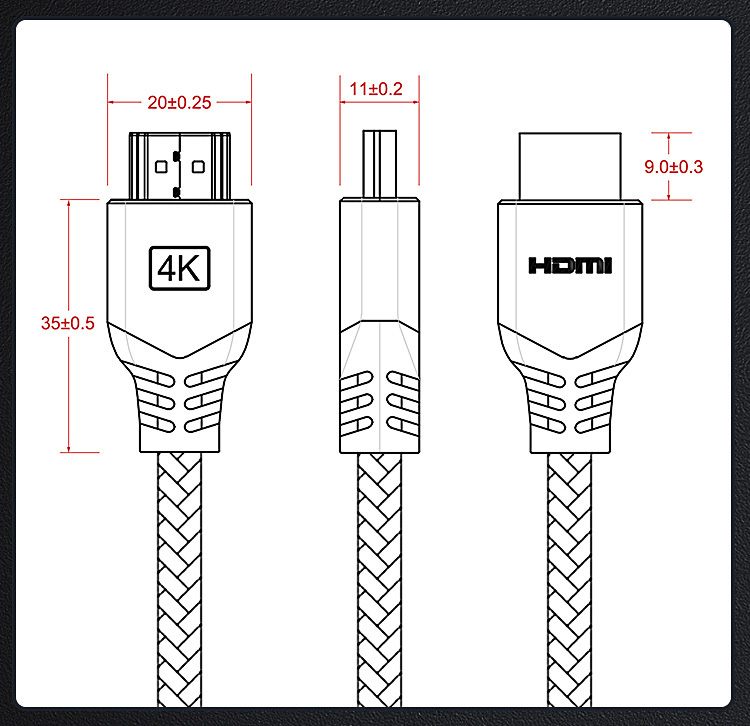 4K HDMI Size