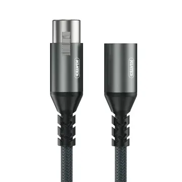3 Pin XLR Male to Female Audio Cable Grey ...