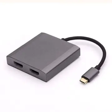 4K@30Hz USB Type C Male To 2*HDMI Female U...