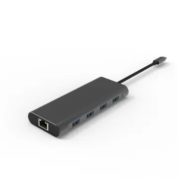 9 in 1 Type-C Hub With HDMI USB 3.0*4 Giga...