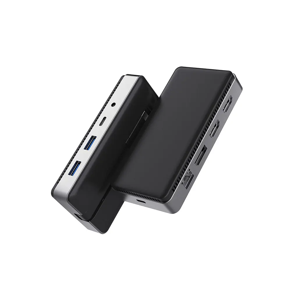 9 in 1 USB C Hub triple Monitor for Laptop with 4K HDMI&DP USB C Adapter